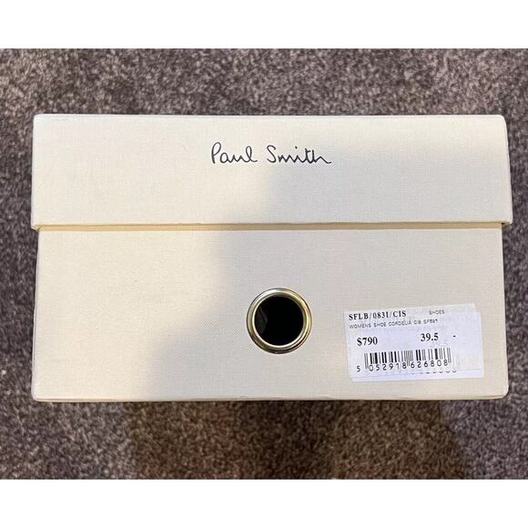 PAUL SMITH Womens Shoes Leather Tan & Black Patent Kilte Flap us 39.5 Heels 8.5 - Picture 12 of 14